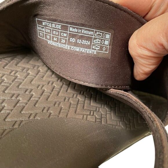 Vionic Tide Slide Men's Chocolate Brown Sandals NW/OB 10.5 M READ - Picture 8 of 11